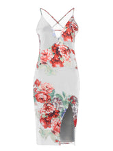 Floral Print Suspender Backless Dress Sai Feel